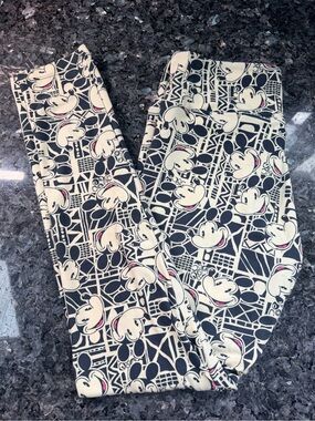 LuLaRoe Limited Edition Disney Collection Mickey Mouse Leggings Size One Size OS